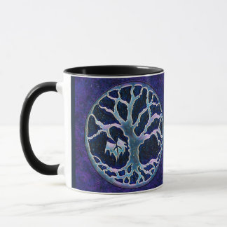 Mug Arbre de vie en bleu royal et en violet