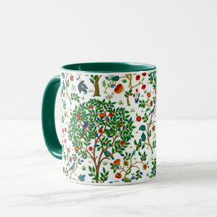 Mug Arbre de William Morris de motif de la vie, vert