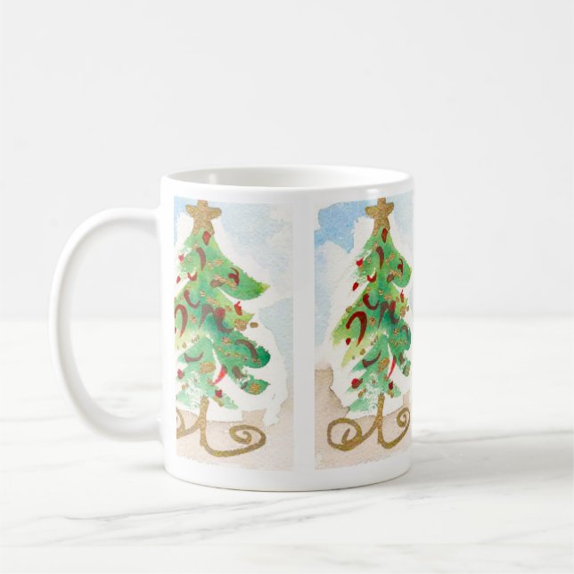 Mug Arbre Xmas tourbillonnant (Gauche)