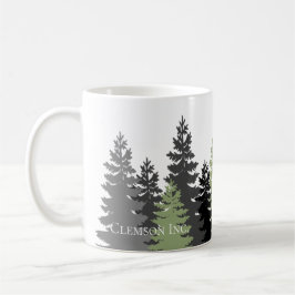 Mug Arbres À feuillage persistant gris et vert Élégant