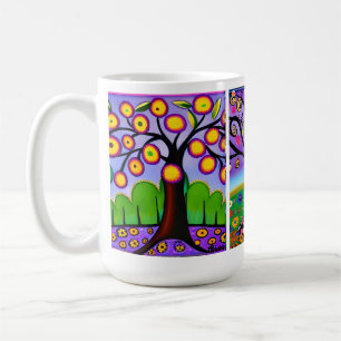 Mug Arbres Colorés   Art Populaire   Art IA Fantaisist