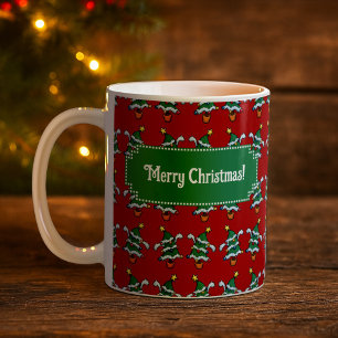 Mug Arbres de Noël dansants Joyeux Noël ! Motif