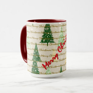 Mug Arbres de Noël de luxe festifs de Noël