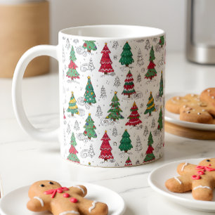 Mug Arbres de Noël Décorés Quirky Fantaisistes Griboui