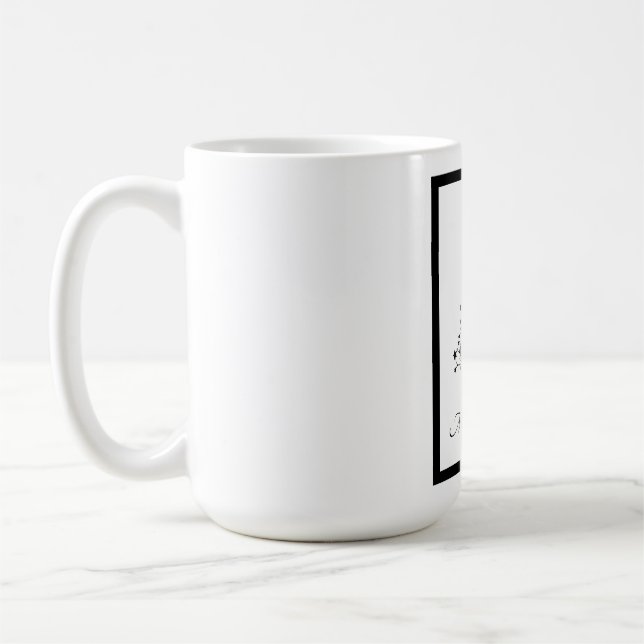 Mug Arbres de Noël minimalistes noirs et blancs (Gauche)