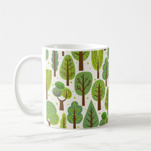 Mug Arbres d'été : Motif vert sans joint