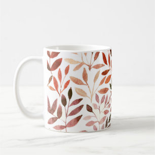 Mug Arbres rétro, aquarelle motif sans couture.