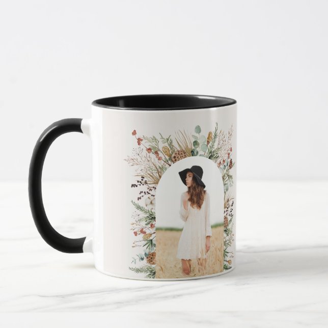 Mug Arc de classe 1 photo terracotta botanique moderne (Gauche)