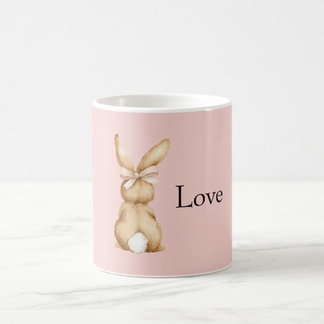 Mug Arc de lapin rose queue blanche (Centre)