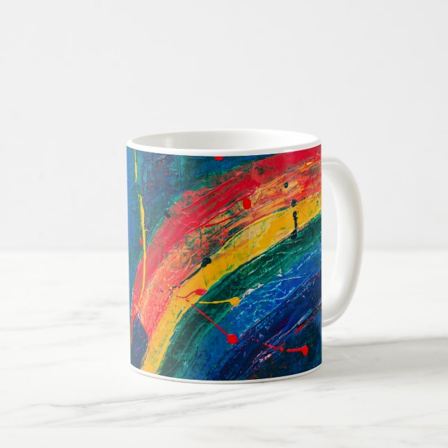 Mug Arc-en-ciel Abstrait (Devant droit)