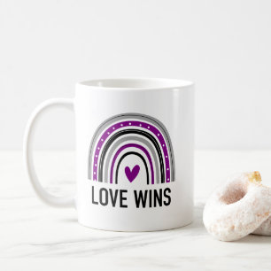 Mug Arc-en-ciel asexué L'amour gagne