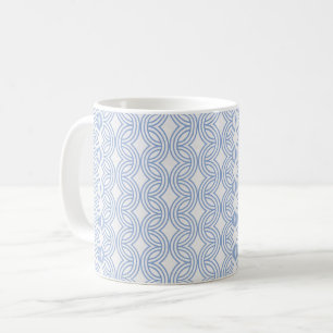Mug Arc-en-ciel bleu géométrique neutre - arrière - pl