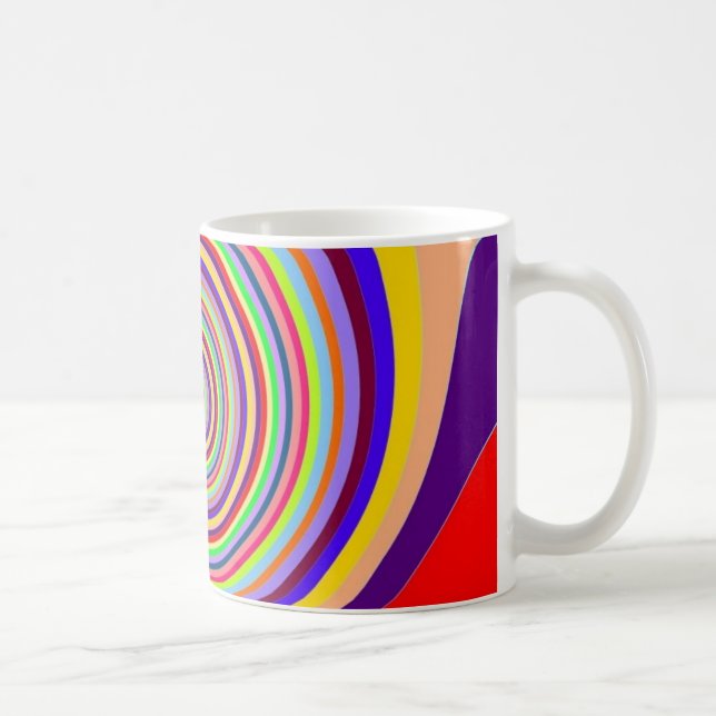 Mug Arc-en-ciel brillant psychédélique pop art (Droite)