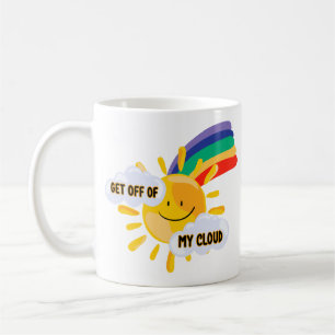 Mug Arc en ciel coloré Descendre de mon nuage