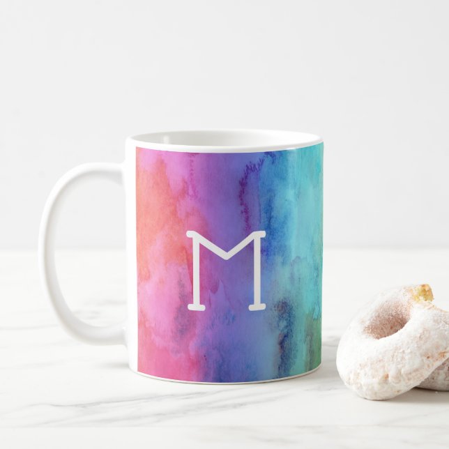 Mug Arc-en-ciel fait sur commande (Avec donut)