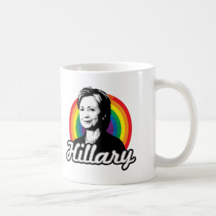 Mug Arc-en-ciel Hillary - Politique LGBT -