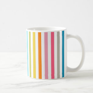 Mug Arc-en-ciel moderne à la mode rayures colorées