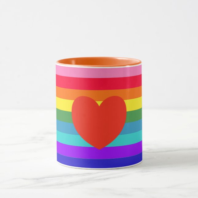 Mug Arc-en-ciel rayures Musique (Centre)