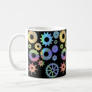 Mug Arc-en-ciel vapeur métal engrenages art