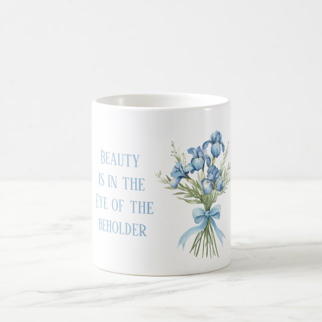 Mug Arc en fleurs d'iris violets jolis (Centre)