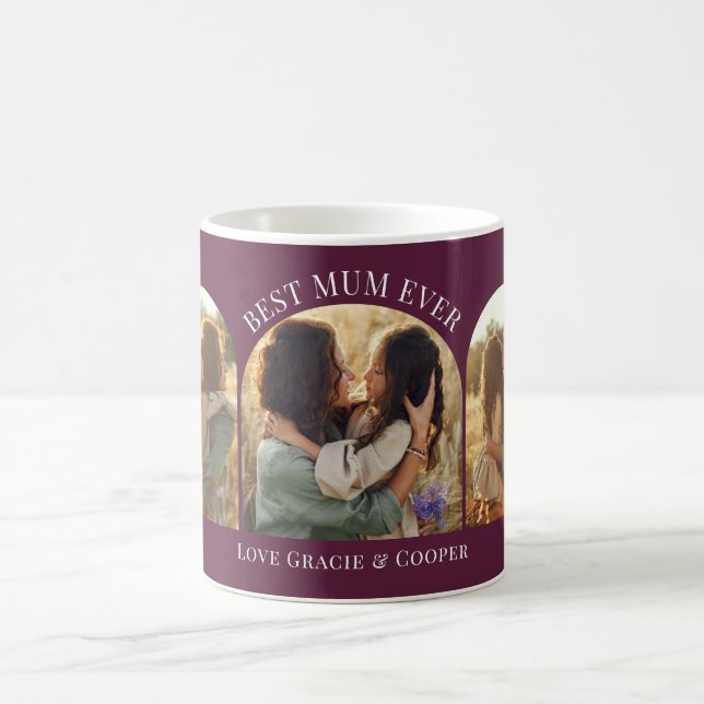 Mug Arc violet élégant violet multi photo meilleure ma (Centre)
