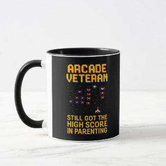 Mug Arcade Papa Pixel Art - Retro Gamer