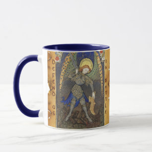 Mug Archange St.Michael Avec Parchemin De Monogramme D