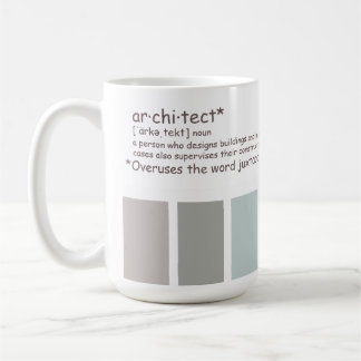 Mug Architecte. Excédent la juxtaposition de pâte à ca