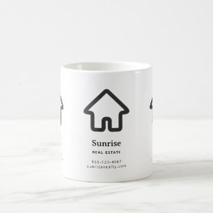 Mug Architecture de biens immobiliers Icône de maison 