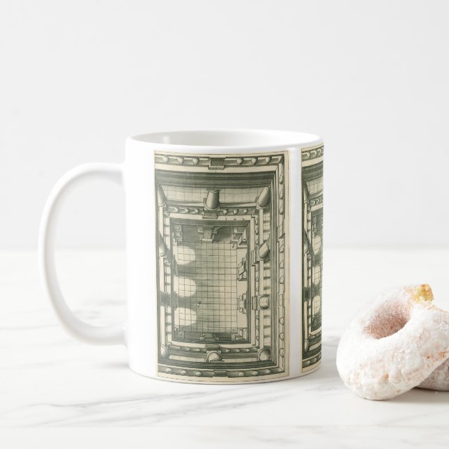 Mug Architecture vintage, Atrium Courtyard Perspective (Avec donut)