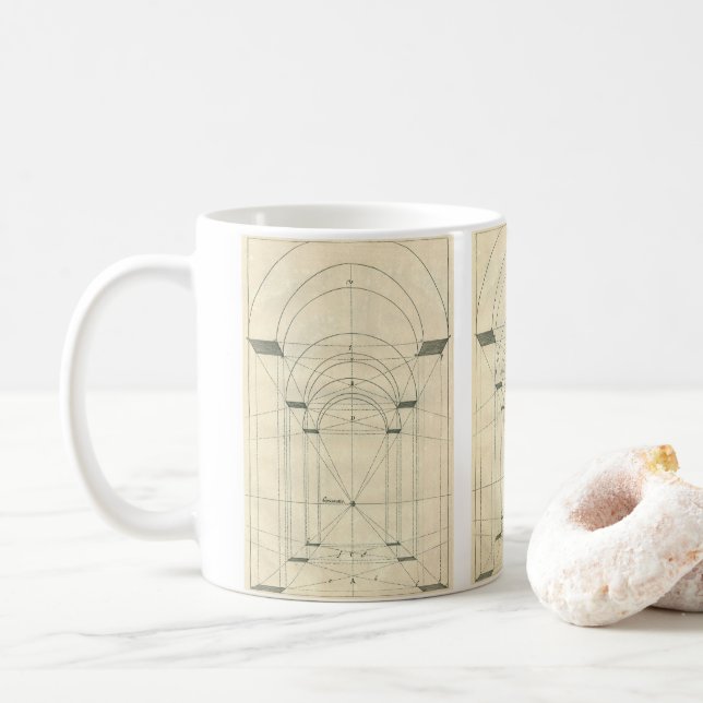 Mug Architecture vintage, Perspective Arc Renaissance (Avec donut)