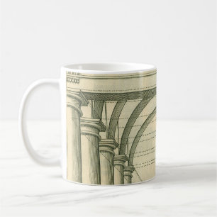 Mug Architecture vintage, Perspective Colonnes Arches