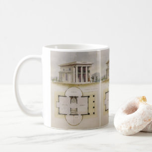 Mug Architecture vintage, Plan de sol et Villa grecque