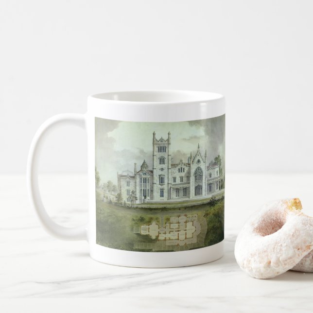 Mug Architecture Vintage, Plans d'étage de Château Fra (Avec donut)