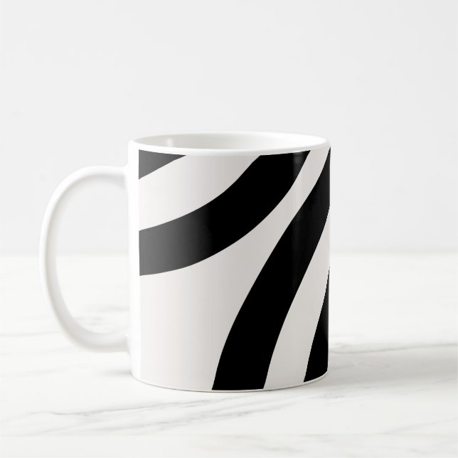 Mug Arcs Abstraits Modernes Du Milieu Du Siècle Noir E (Gauche)