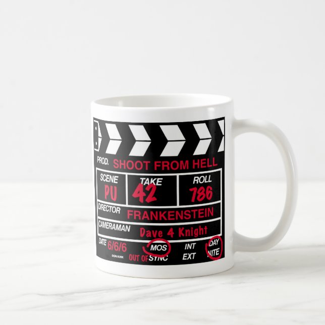 Mug Ardoise d'appareil-photo de cinéma (Droite)