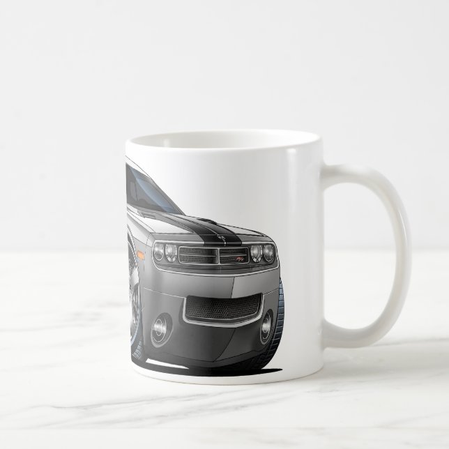 Mug Argent de challengeur de Dodge/voiture grise (Droite)