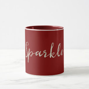 Mug Argent Étincelle Rouge Bourgogne