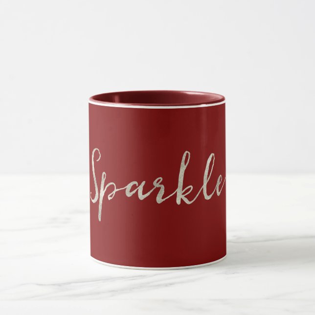Mug Argent Étincelle Rouge Bourgogne (Centre)
