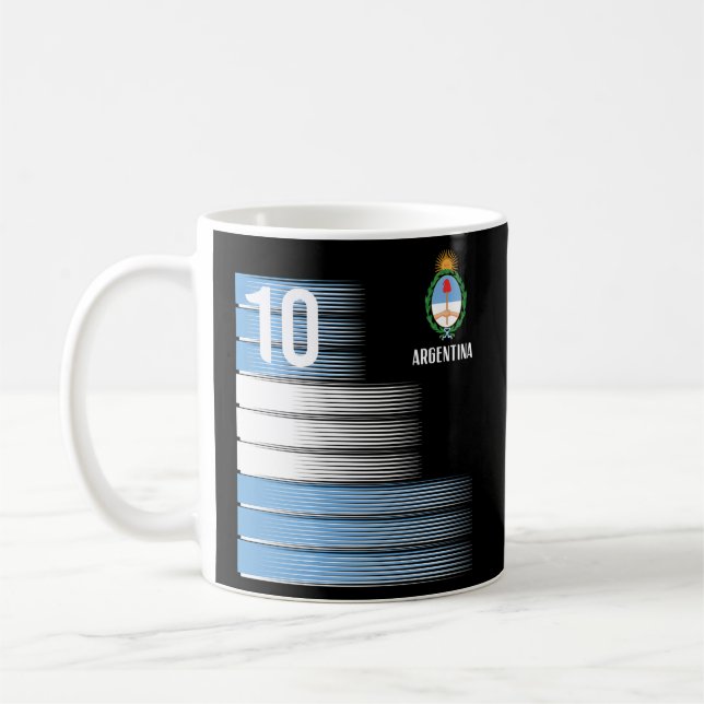 Mug Argentine Numéro 10 Drapeau Football (Gauche)