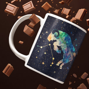Mug Aries Constellation Zodiac Aquarelle Étoiles Galax
