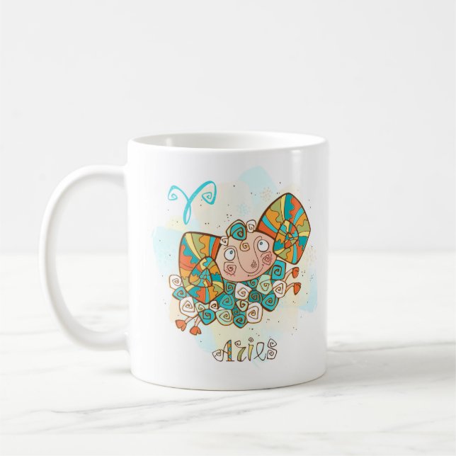 Mug Aries Horoscope Zodiac 21 mars-19 avril Anniversai (Gauche)