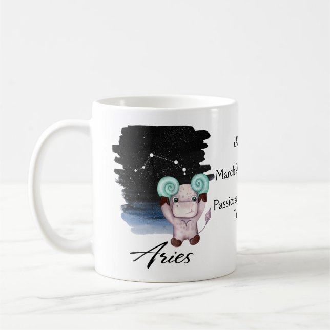 Mug Aries - Ram - Starsign - Zodiac - Horoscope (Gauche)