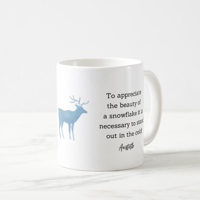 Mug Aristotle Winter Quote Decor For Home (Devant droit)