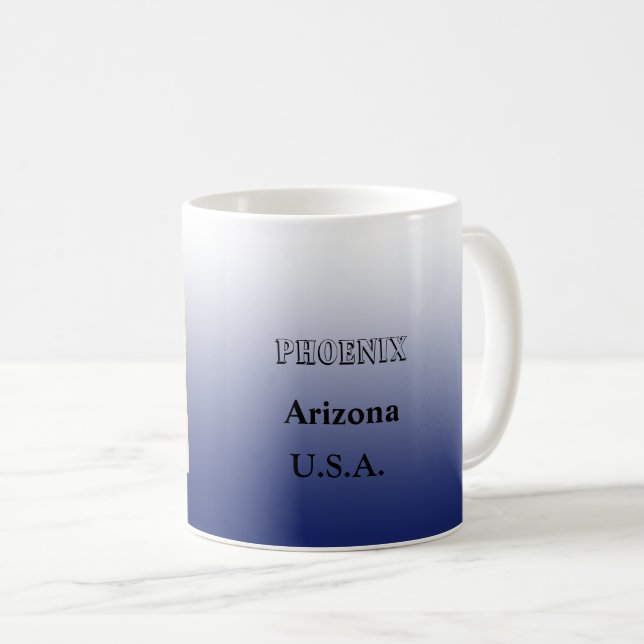 Mug - Arizona Carte avec la ville (Devant droit)