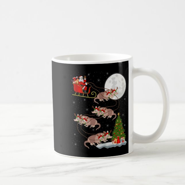 Mug Armadillo Santa Sleigh Flying Funny Magical Christ (Droite)