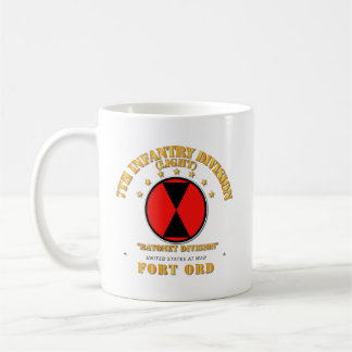 Mug Armée - 7e Division d'infanterie - Ft Ord.pn Coffe
