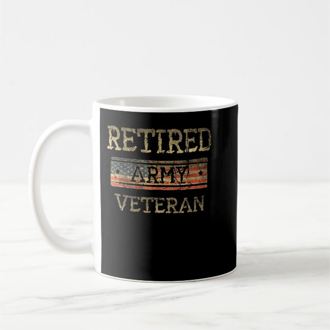 Mug Armée de terre Retraitée Vétéran de l'armée améric (Gauche)