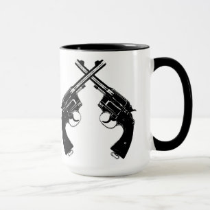 Mug Armes à feu vintages croisées de //de revolvers