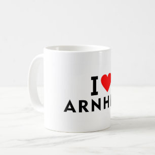 Mug Arnhem Pays-Bas ville d'amour au cœur comme voyage
